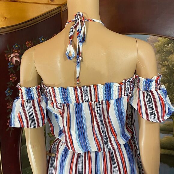 NWT So cute Romper/Dress combo Multi Striped Small - Picture 4 of 7